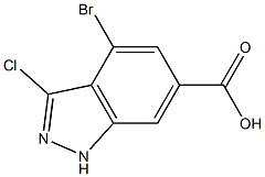 4-BROMO-3-CHLOROINDAZOLE-6-CARBOXYLIC ACID Struktur