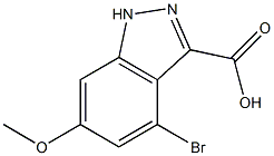 4-BROMO-6-METHOXYINDAZOLE-3-CARBOXYLIC ACID Struktur