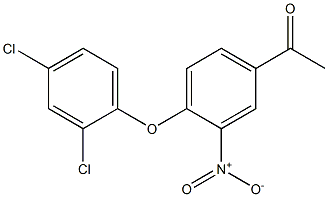 1-(4-(2,4-dichlorophenoxy)-3-nitrophenyl)ethanone Struktur