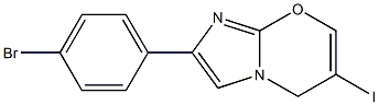 2-(4-bromophenyl)-6-iodoH-imidazo[1,2-a]pyridine Struktur