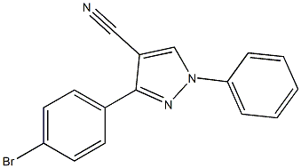 3-(4-bromophenyl)-1-phenyl-1H-pyrazole-4-carbonitrile Struktur