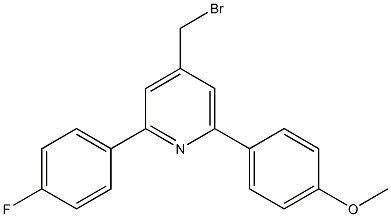 4-(bromomethyl)-2-(4-fluorophenyl)-6-(4-methoxyphenyl)pyridine Struktur