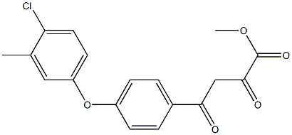 methyl 4-(4-(4-chloro-3-methylphenoxy)phenyl)-2,4-dioxobutanoate Struktur