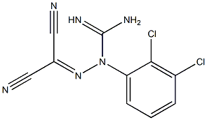 2-CYANO-(2,3-DICHLOROPHENYL)-2-GUANIDINYLIMINOACETONITRILE Struktur