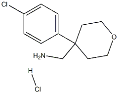 1-[4-(4-CHLOROPHENYL)TETRAHYDRO-2H-PYRAN-4-YL]METHANAMINE HYDROCHLORIDE Struktur