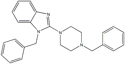 1-BENZYL-2-(4-BENZYLPIPERAZIN-1-YL)-1H-BENZIMIDAZOLE Struktur