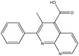 3-METHYL-2-PHENYL-1,8-NAPHTHYRIDINE-4-CARBOXYLIC ACID Struktur