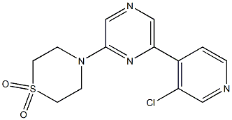 4-[6-(3-CHLOROPYRIDIN-4-YL)PYRAZIN-2-YL]THIOMORPHOLINE 1,1-DIOXIDE Struktur