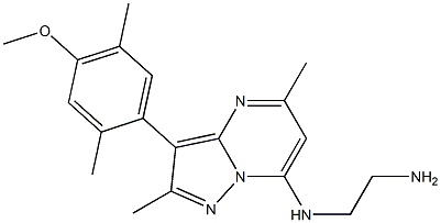 N-[3-(4-METHOXY-2,5-DIMETHYLPHENYL)-2,5-DIMETHYLPYRAZOLO[1,5-A]PYRIMIDIN-7-YL]ETHANE-1,2-DIAMINE Struktur