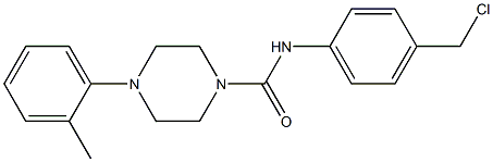 N-[4-(CHLOROMETHYL)PHENYL]-4-(2-METHYLPHENYL)PIPERAZINE-1-CARBOXAMIDE Struktur