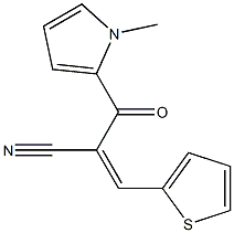 2-[(1-methyl-1H-pyrrol-2-yl)carbonyl]-3-(2-thienyl)acrylonitrile Struktur