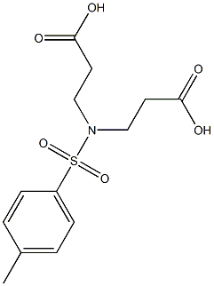 3-{(2-carboxyethyl)[(4-methylphenyl)sulfonyl]amino}propanoic acid Struktur