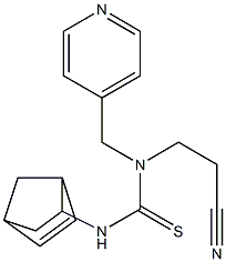 N'-bicyclo[2.2.1]hept-5-en-2-yl-N-(2-cyanoethyl)-N-(4-pyridylmethyl)thiourea Struktur