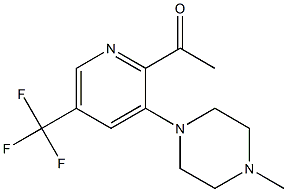 1-[3-(4-methylpiperazino)-5-(trifluoromethyl)-2-pyridinyl]-1-ethanone Struktur