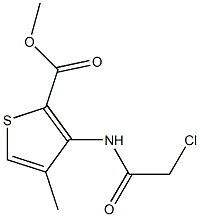 methyl 3-[(2-chloroacetyl)amino]-4-methylthiophene-2-carboxylate Struktur