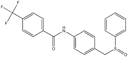 N-{4-[(phenylsulfinyl)methyl]phenyl}-4-(trifluoromethyl)benzenecarboxamide Struktur