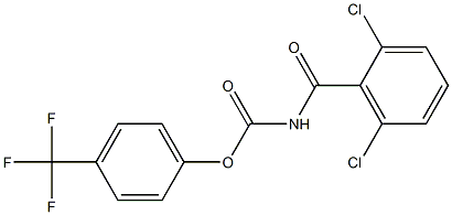 4-(trifluoromethyl)phenyl N-(2,6-dichlorobenzoyl)carbamate Struktur