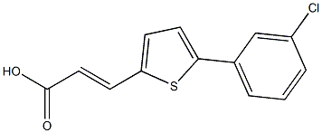 3-[5-(3-chlorophenyl)thien-2-yl]acrylic acid Struktur