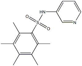 N1-(3-pyridyl)-2,3,4,5,6-pentamethylbenzene-1-sulfonamide Struktur