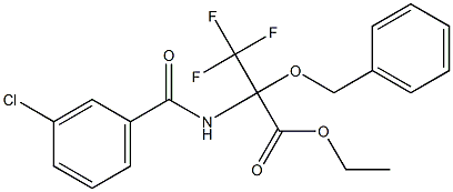 ethyl 2-(benzyloxy)-2-[(3-chlorobenzoyl)amino]-3,3,3-trifluoropropanoate Struktur