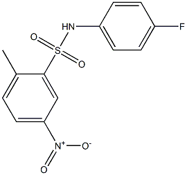 N1-(4-fluorophenyl)-2-methyl-5-nitrobenzene-1-sulfonamide Struktur