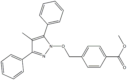 methyl 4-{[(4-methyl-3,5-diphenyl-1H-pyrazol-1-yl)oxy]methyl}benzenecarboxylate Struktur