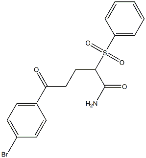 5-(4-bromophenyl)-5-oxo-2-(phenylsulfonyl)pentanamide Struktur