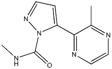 N1-methyl-5-(3-methylpyrazin-2-yl)-1H-pyrazole-1-carboxamide Struktur