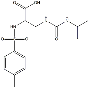 3-{[(isopropylamino)carbonyl]amino}-2-{[(4-methylphenyl)sulfonyl]amino}propanoic acid Struktur