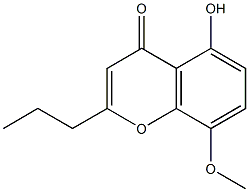 5-hydroxy-8-methoxy-2-propyl-4H-chromen-4-one Struktur