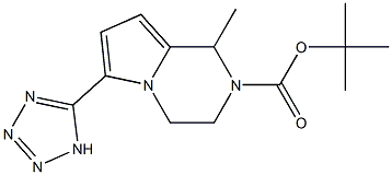 tert-butyl 1-methyl-6-(1H-tetrazol-5-yl)-3,4-dihydropyrrolo[1,2-a]pyrazine-2(1H)-carboxylate Struktur