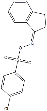 N-{[(4-chlorophenyl)sulfonyl]oxy}-N-(2,3-dihydro-1H-inden-1-ylidene)amine Struktur