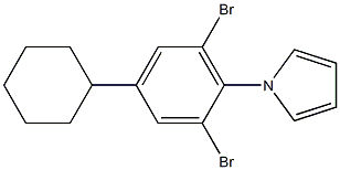 1-(2,6-dibromo-4-cyclohexylphenyl)-1H-pyrrole Struktur