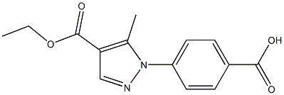 4-[4-(ethoxycarbonyl)-5-methyl-1H-pyrazol-1-yl]benzoic acid Struktur