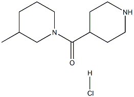 3-methyl-1-(piperidin-4-ylcarbonyl)piperidine hydrochloride Struktur