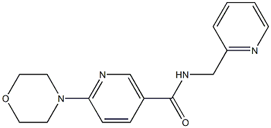 6-morpholino-N-(2-pyridinylmethyl)nicotinamide Struktur