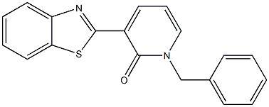 3-(1,3-benzothiazol-2-yl)-1-benzyl-2(1H)-pyridinone Struktur