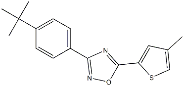 3-[4-(tert-butyl)phenyl]-5-(4-methyl-2-thienyl)-1,2,4-oxadiazole Struktur