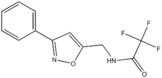 2,2,2-trifluoro-N-[(3-phenyl-5-isoxazolyl)methyl]acetamide Struktur