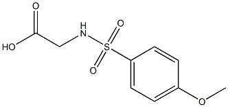 2-{[(4-methoxyphenyl)sulfonyl]amino}acetic acid Struktur