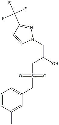 1-[(3-methylbenzyl)sulfonyl]-3-[3-(trifluoromethyl)-1H-pyrazol-1-yl]propan-2-ol Struktur