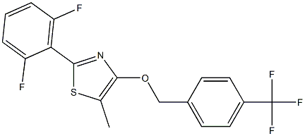 2-(2,6-difluorophenyl)-5-methyl-4-{[4-(trifluoromethyl)benzyl]oxy}-1,3-thiazole Struktur