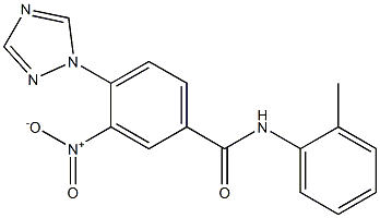 N-(2-methylphenyl)-3-nitro-4-(1H-1,2,4-triazol-1-yl)benzenecarboxamide Struktur