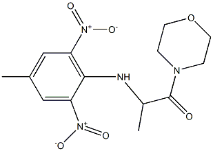 2-(4-methyl-2,6-dinitroanilino)-1-morpholino-1-propanone Struktur