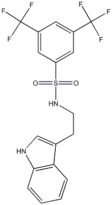 N1-[2-(1H-indol-3-yl)ethyl]-3,5-di(trifluoromethyl)benzene-1-sulfonamide Struktur