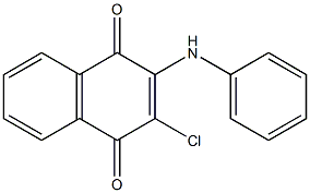 2-anilino-3-chloro-1,4-dihydronaphthalene-1,4-dione Struktur