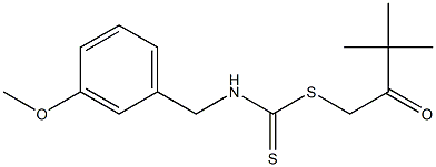 3,3-dimethyl-2-oxobutyl [(3-methoxybenzyl)amino]methanedithioate Struktur