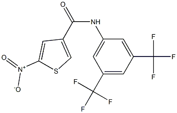 N3-[3,5-di(trifluoromethyl)phenyl]-5-nitrothiophene-3-carboxamide Struktur