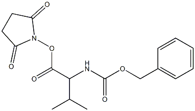 2,5-dioxotetrahydro-1H-pyrrol-1-yl 2-{[(benzyloxy)carbonyl]amino}-3-methylbutanoate Struktur