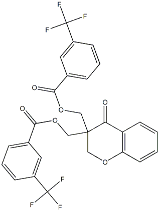 [4-oxo-3-({[3-(trifluoromethyl)benzoyl]oxy}methyl)-3,4-dihydro-2H-chromen-3-yl]methyl 3-(trifluoromethyl)benzenecarboxylate Struktur